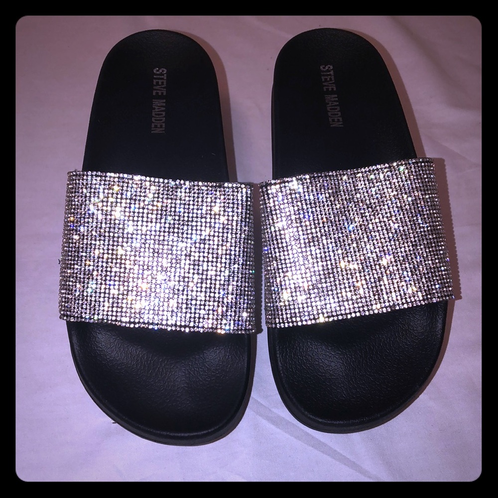 Steve Madden Diamond Slides